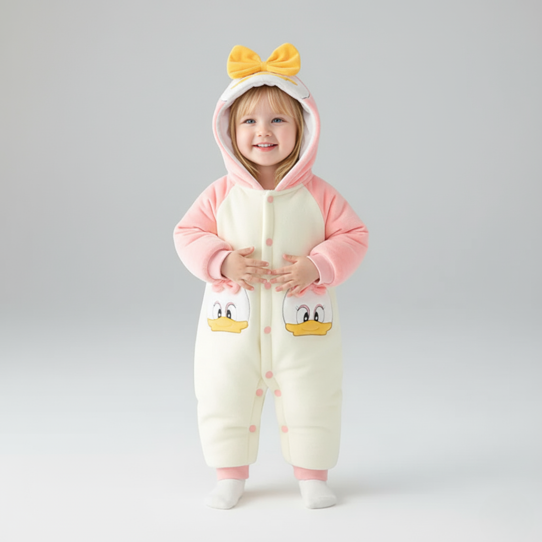 Combinezon Roz Fetite Duck