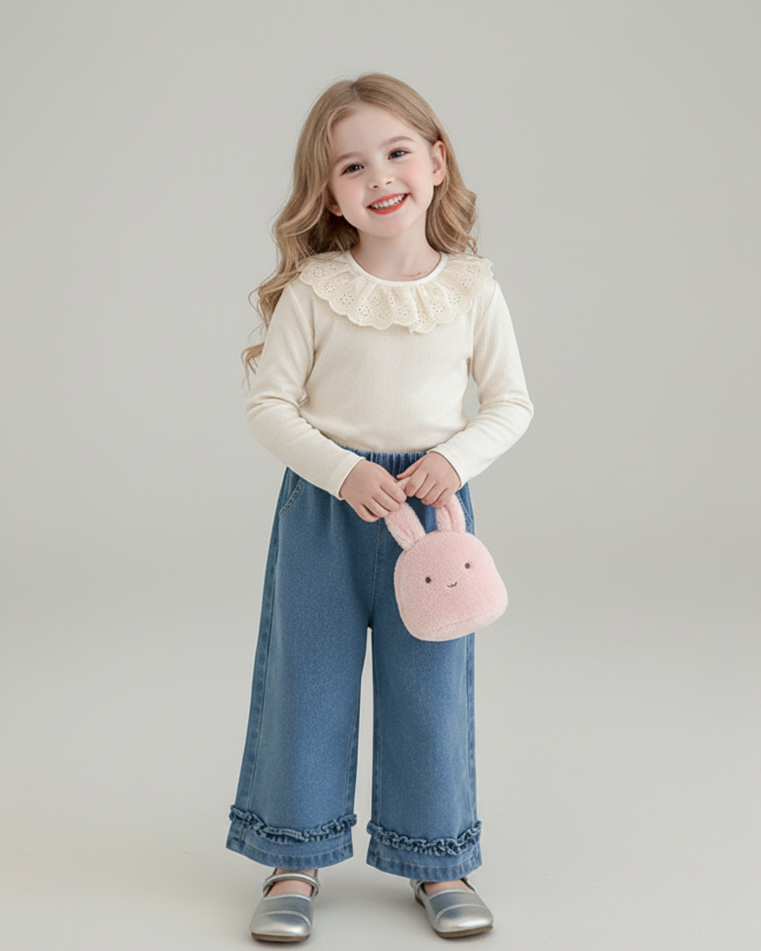 Compleu 3 Piese Albastru Fetite Aniela