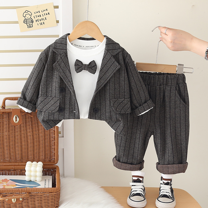 Costum Elegant Gri Baieti Damian