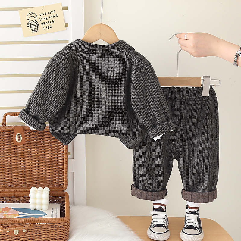 Costum Elegant Gri Baieti Damian