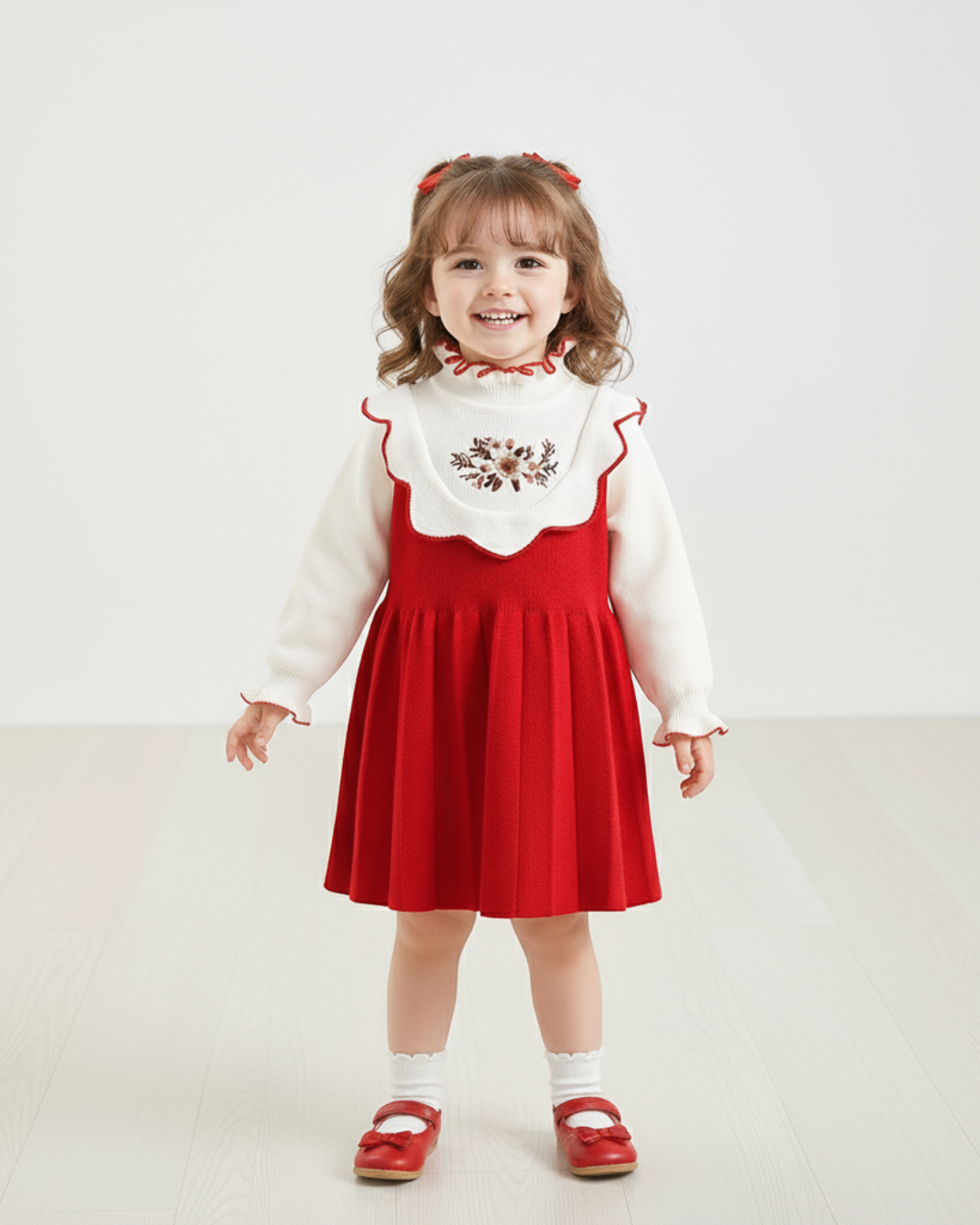 Rochie Fetite Rosie cu Broderie Freya