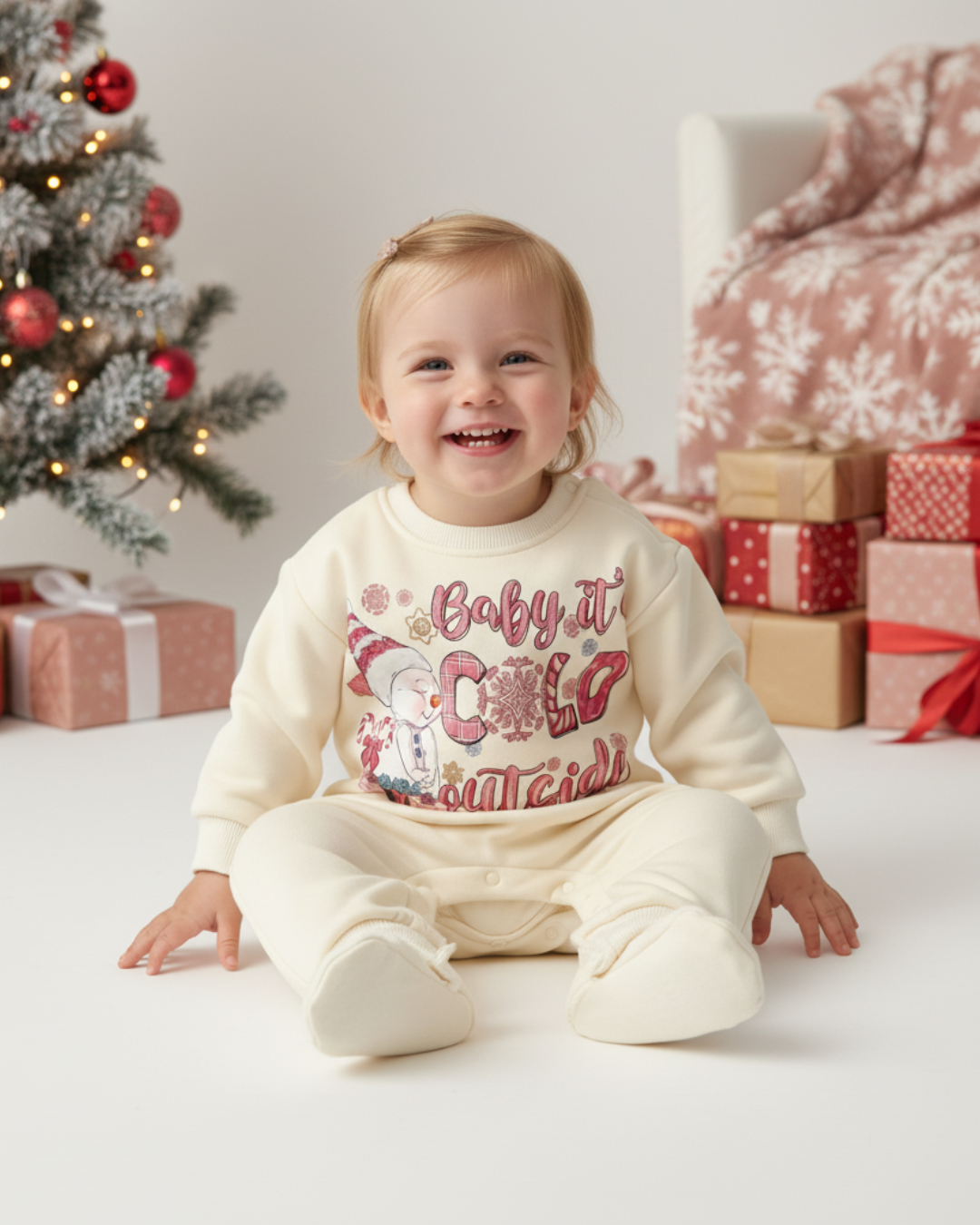 Salopeta Crem Copii de Craciun