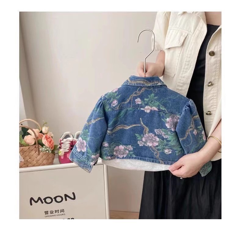 Compleu Fetite Geacă și Fustă de Blugi Adriana - 6-7 ani - imagine 3