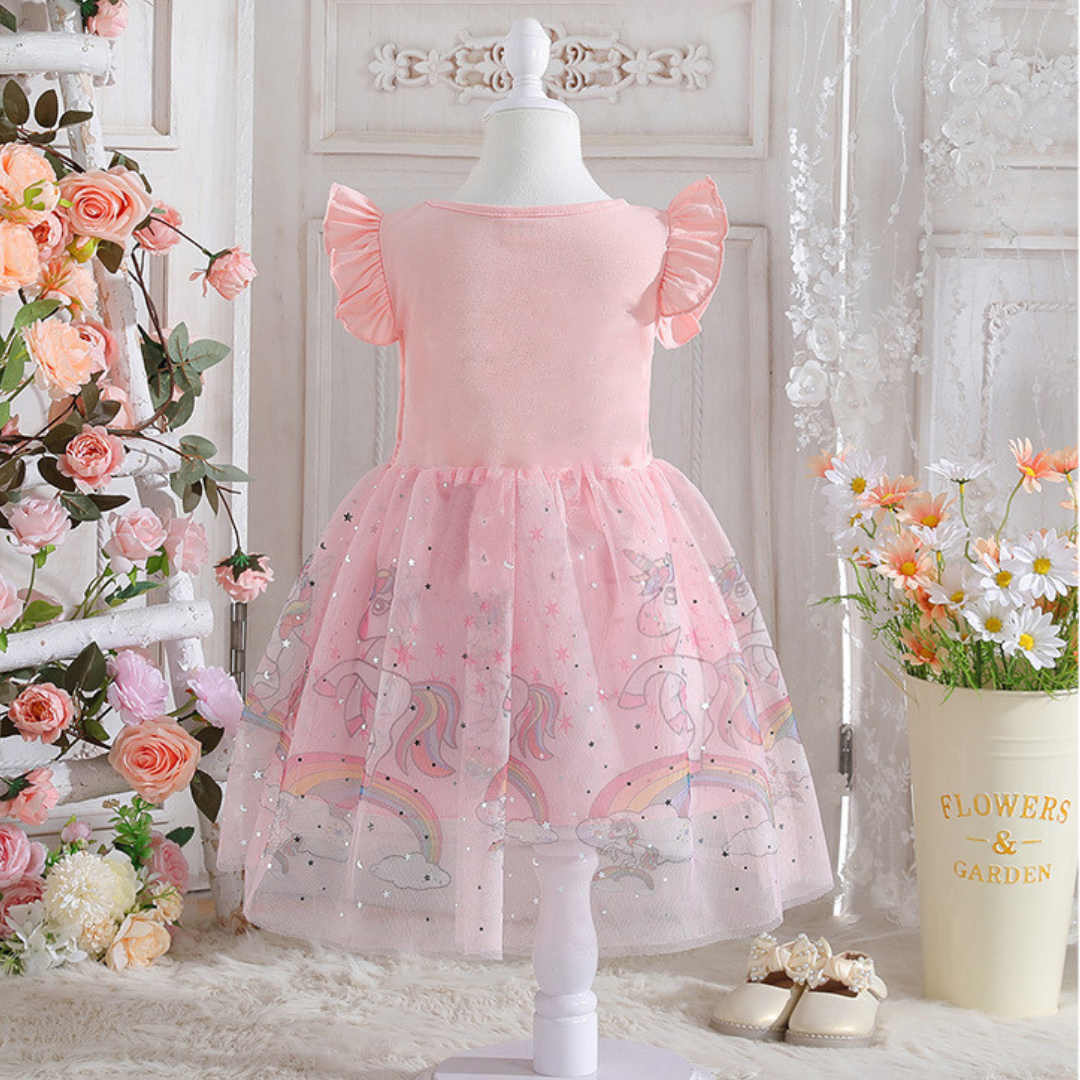Rochie Roz Fetite cu Unicorni Beatrice