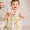 Rochita Fetite Imprimeu Iepurași și Flori Salome
